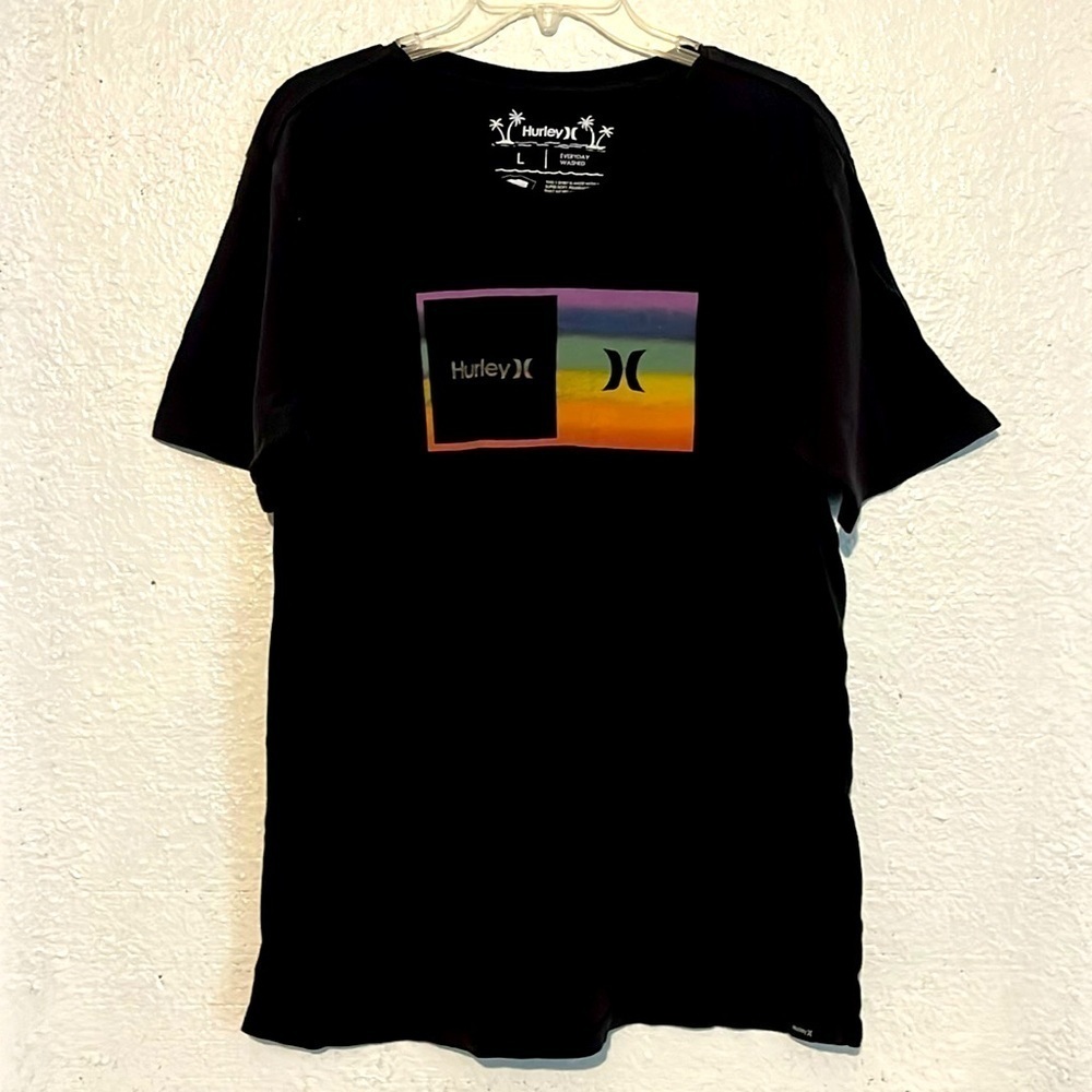 Hurley black logo T-shirt every day washed size large